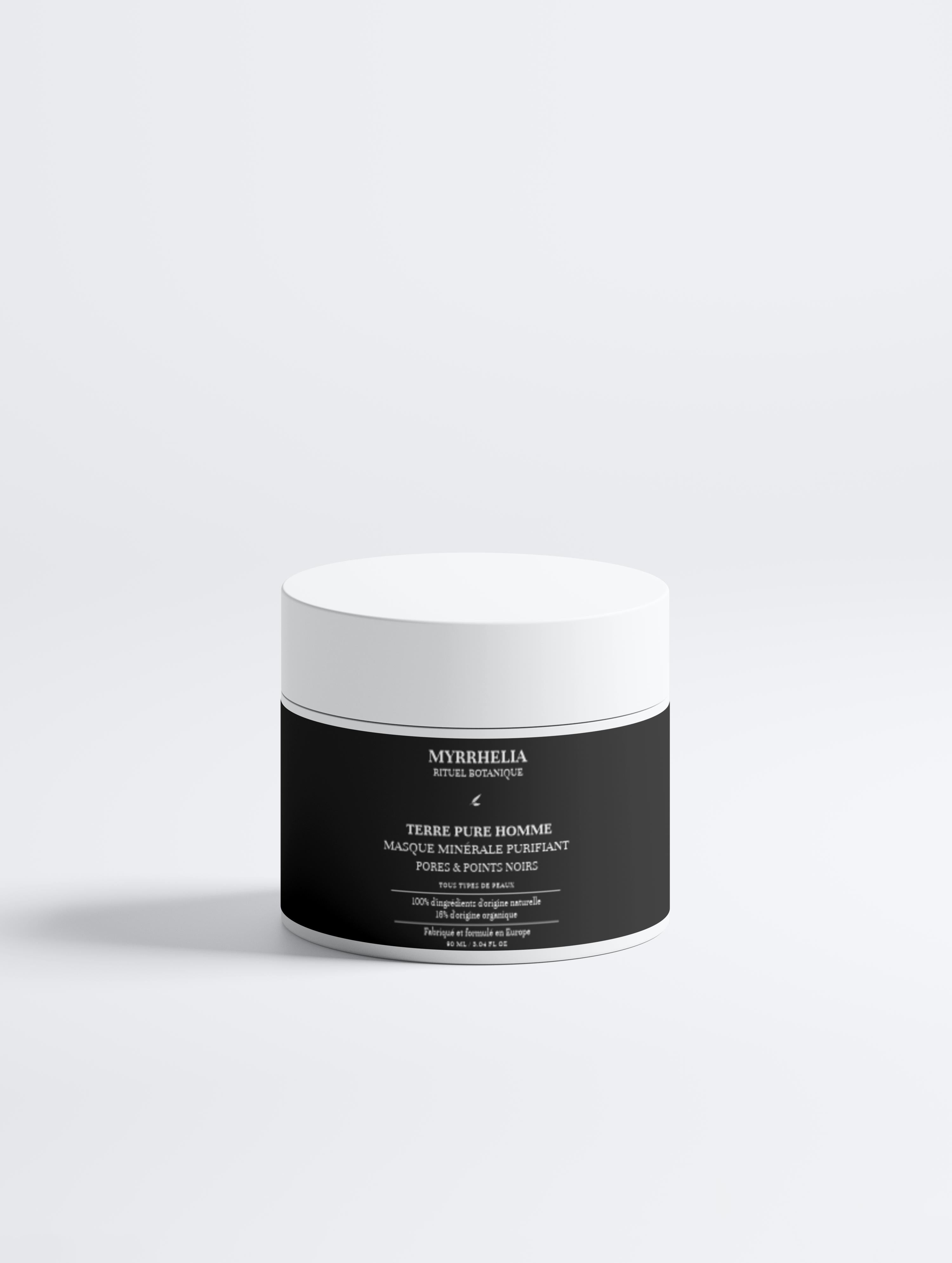 Terre Pure Homme- Masque Minérale Purifiant- Pores & Points noirs-90ml